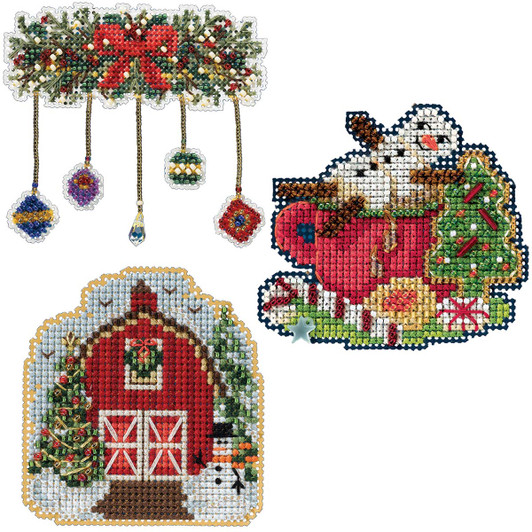 Wichelt Imports, Inc. Holiday at the Farm Ornament Set Counted Cross-Stitch Kit Wichelt Imports, Inc. Holiday at the Farm Ornament Set Counted Cross-Stitch Kit