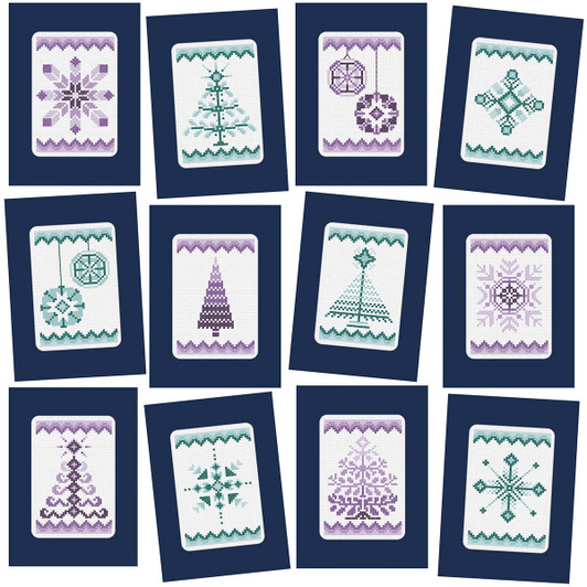 Herrschners Winter Jewels Greeting Cards Counted Cross-Stitch Kit Herrschners Winter Jewels Greeting Cards Counted Cross-Stitch Kit