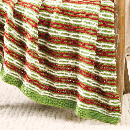 Herrschners Festive Links Throw Knit Kit