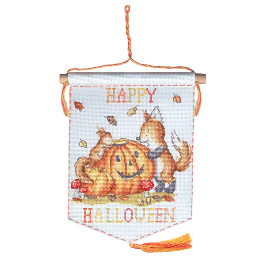 Bothy Threads Happy Halloween Pennant Flag Counted Cross-Stitch Kit