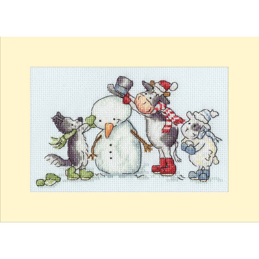 Bothy Threads Christmas Card - Hat, Scarf, Gloves! Counted Cross-Stitch Kit