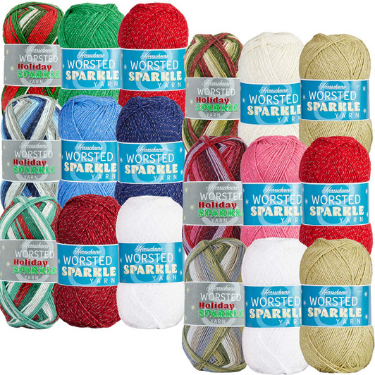 Herrschners Worsted 8 Holiday Sparkle Yarn Pack