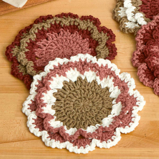 Herrschners Vintage Merlot Place Mats & Coasters Crochet Kit