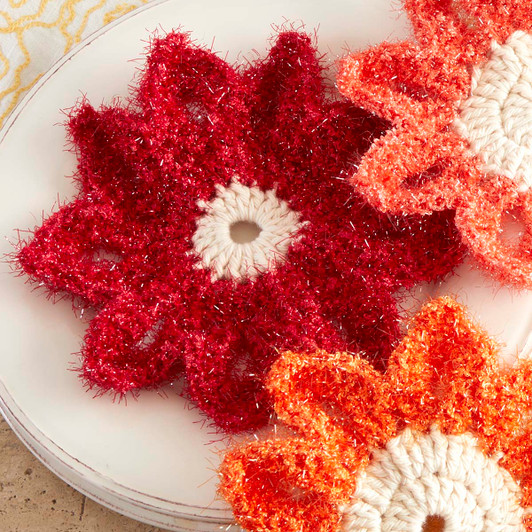 Herrschners Fireflower Scrubby Set Crochet Kit