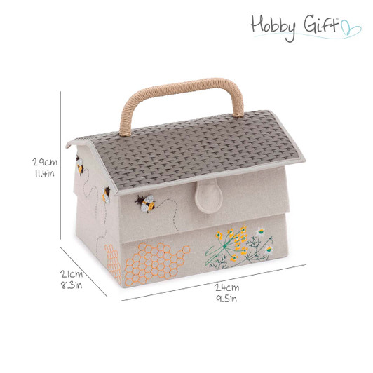 Sewing Box: Embroidered Bee Hive Accessory