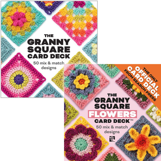 Granny Square Card Decks-Buy Both Crochet Book