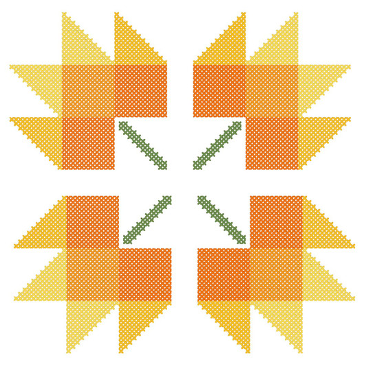 Quilted Leaves Quilt Blocks Thread Kit