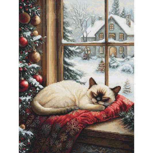 Luca-S The Winter Sleep Counted Cross-Stitch Kit Luca-S The Winter Sleep Counted Cross-Stitch Kit