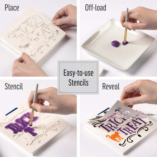 Plaid FolkArt Halloween Stencil & Paint Set