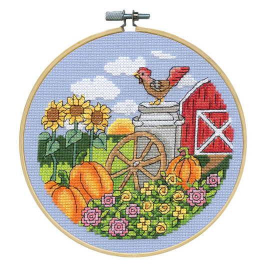 Design Works Fall Hoop Counted Cross-Stitch Kit Design Works Fall Hoop Counted Cross-Stitch Kit