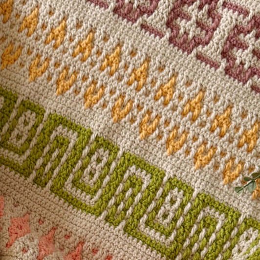 Herrschners Wildflowers Mosaic Blanket Crochet Kit