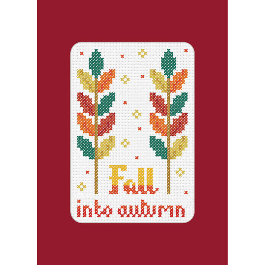 Herrschners Hello Fall Greeting Cards Counted Cross-Stitch Kit