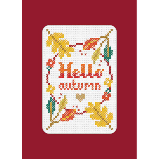 Herrschners Hello Fall Greeting Cards Counted Cross-Stitch Kit