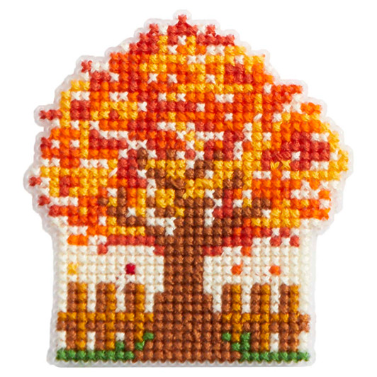 Herrschners Autumn Abundance Magnets Counted Cross-Stitch Kit