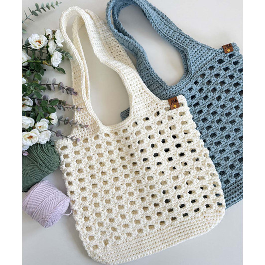 Herrschners Peek-a-Boo Mesh Bag Crochet Kit