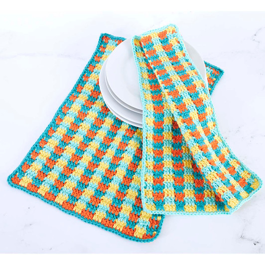 Village Yarn Tiled Towels Crochet Kit