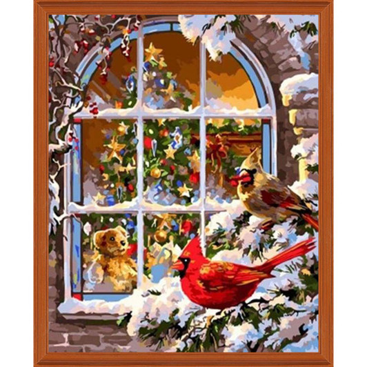 Christmas Window Kit & Frame Paint by Number Kit
