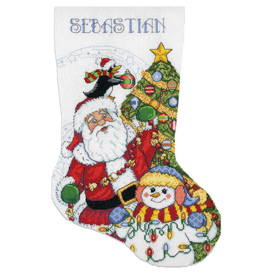 Design Works Trimming the Tree Stocking Counted Cross-Stitch Kit