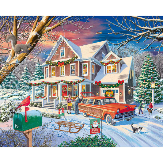 White Mountain Family Christmas Jigsaw Puzzle