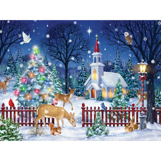 Vermont Christmas Company Peaceful Night Jigsaw Puzzle