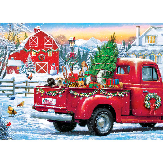 Masterpieces Puzzle Co Sparkle & Shine Winter's Joyful Arrival Jigsaw Puzzle