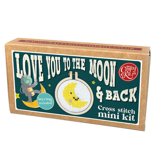 The Crafty Kit Company Love You to the Moon & Back Mini Matchbox Counted Cross-Stitch Kit The Crafty Kit Company Love You to the Moon & Back Mini Matchbox Counted Cross-Stitch Kit