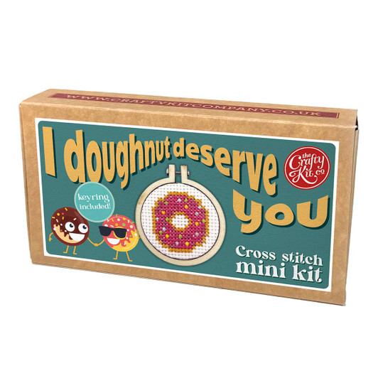 The Crafty Kit Company I Doughnut Deserve You Mini Matchbox Counted Cross-Stitch Kit The Crafty Kit Company I Doughnut Deserve You Mini Matchbox Counted Cross-Stitch Kit