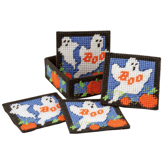 Herrschners Ghost Coasters with Holder Plastic Canvas Free Download