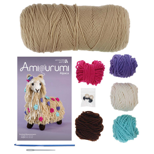 Leisure Arts Amigurumi Alpaca Crochet Kit