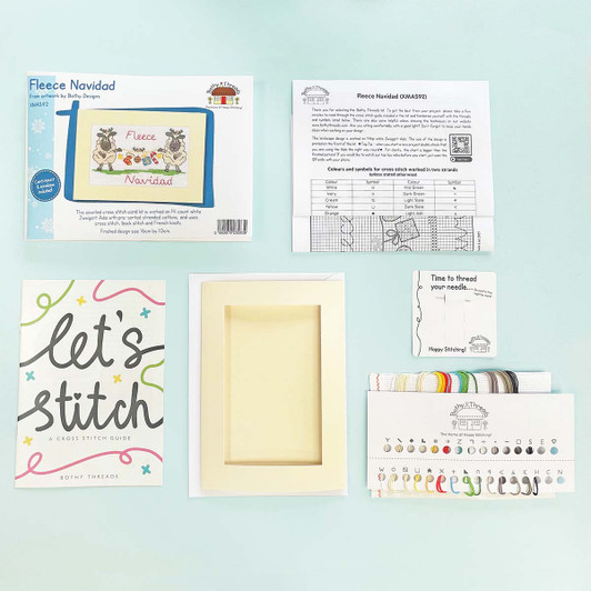 Bothy Threads Fleece Navidad Christmas Card Counted Cross-Stitch Kit