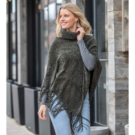 Britt's Knits Beyond Soft Cowl Neck Poncho