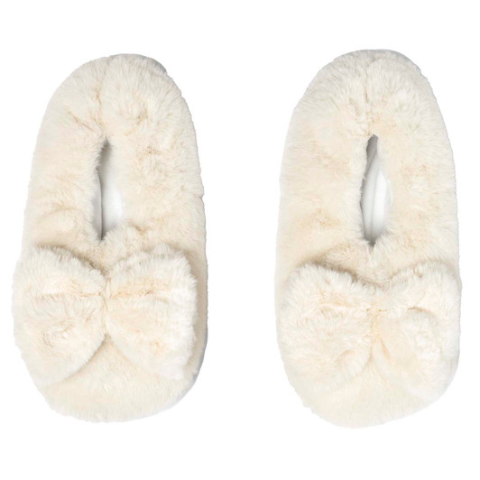Hello Mello Cuddlers Heated Slippers - Ivory