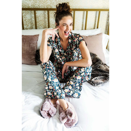 Hello Mello Cuddlers Heated Slippers - Lilac