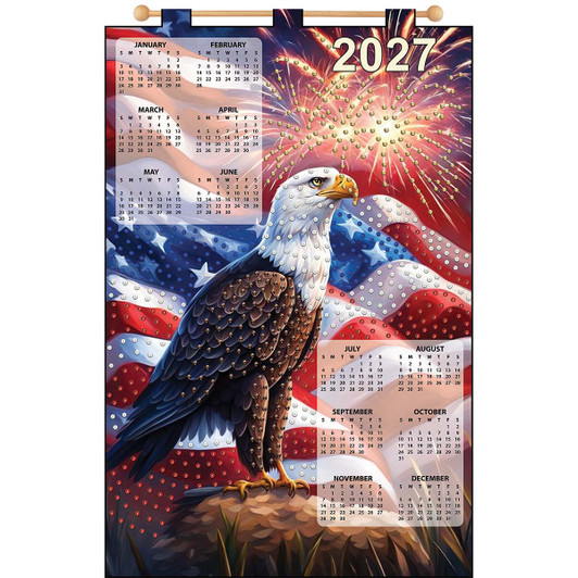 Design Works Eagle & Flag Calendar Felt & Sequin Kit