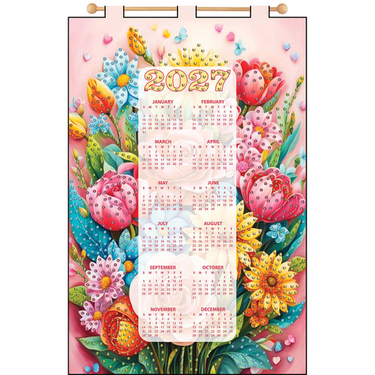 Design Works Floral Bouquet Calendar Felt & Sequin Kit