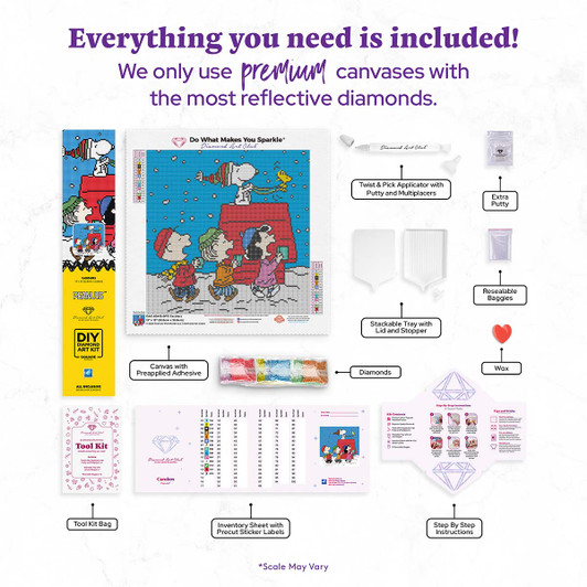 Diamond Art Club Peanuts Carolers Diamond Painting