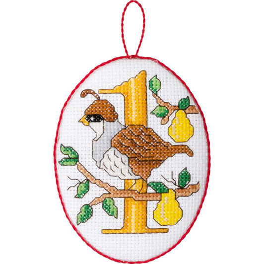 Bucilla Twelve Days of Christmas Ornaments Counted Cross-Stitch Kit