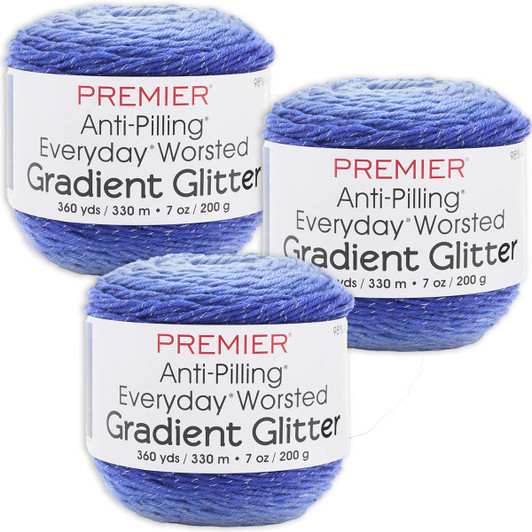 Premier Everyday Worsted Gradient Glitter-Bag of 3 Yarn