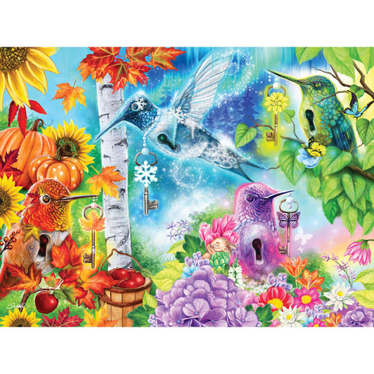 Karmin International Changing Seasons Humminbirds Jigsaw Puzzle