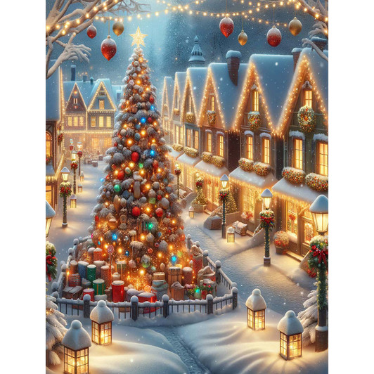 Karmin International Christmas Village with Trays Jigsaw Puzzle