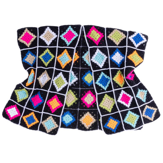 Caron Diamond Tile Motifs Ruana Crochet Kit