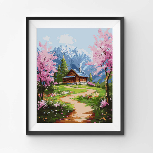 Winnie’s Picks Springtime Chalet Escape Paint by Number Kit