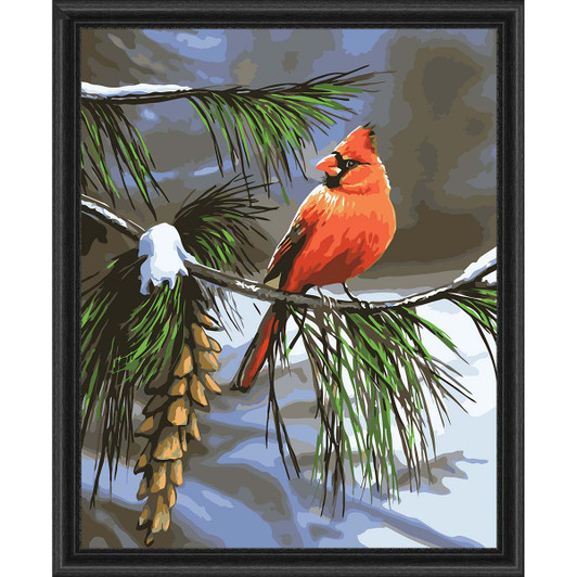 Winnie’s Picks On Watch-Cardinal Kit & Frame Paint by Number Kit