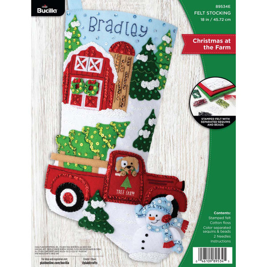 Bucilla Christmas at the Farm Stocking Kit