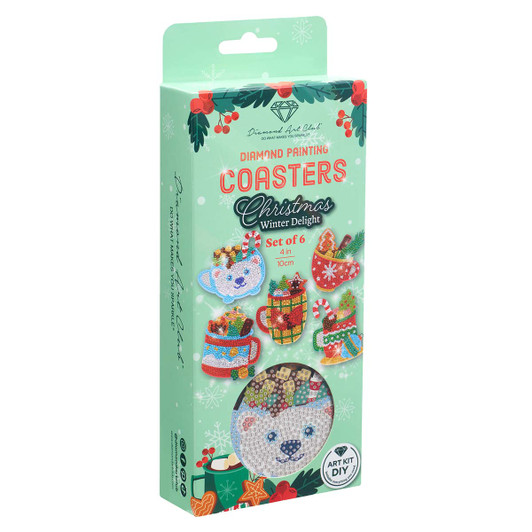 Diamond Art Club Christmas Winter Delight Coasters Diamond Painting