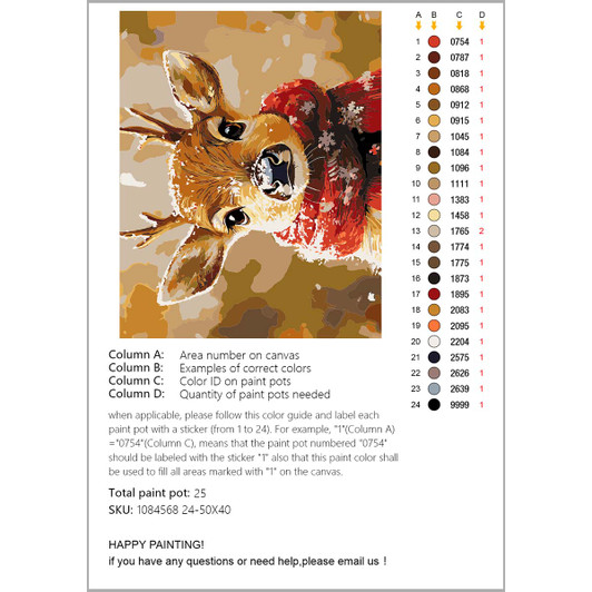 Craftoria Festive Friends Paint by Number Kit