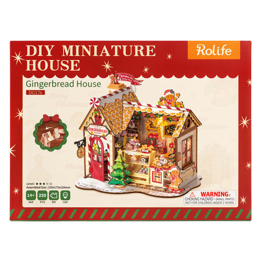 Robotime Gingerbread House Model - Wood