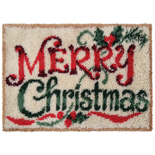 Herrschners Season's Greetings Kit & Hanger Latch Hook Kit