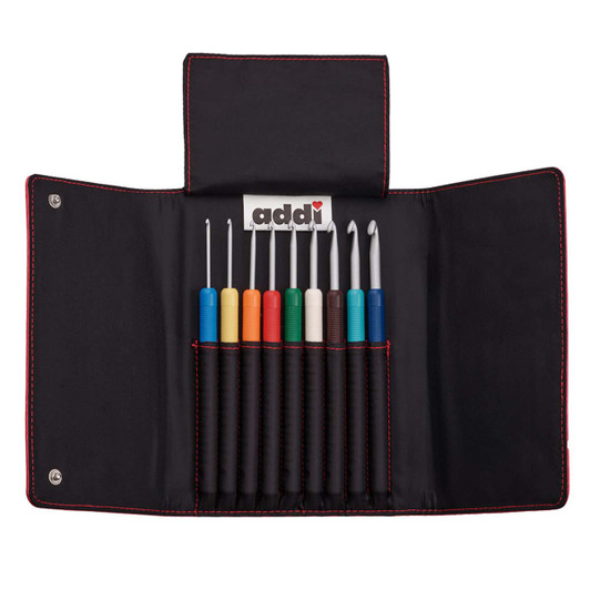 addi Comfort Grip Set of 9 with Case Crochet Hooks