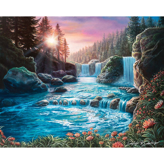 Diamond Art Club Waterfall Sunset Diamond Painting